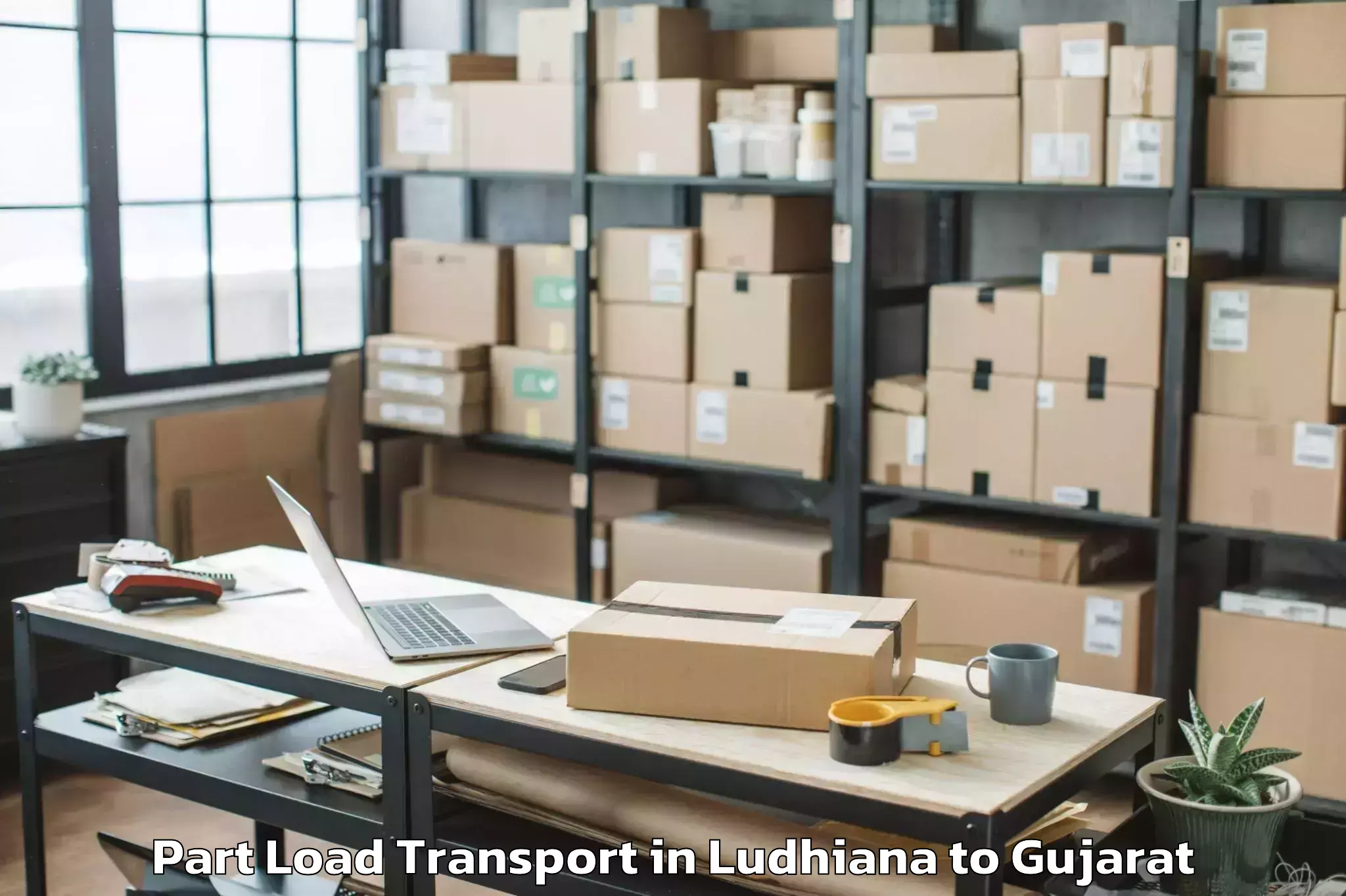 Top Ludhiana to Godhra Part Load Transport Available